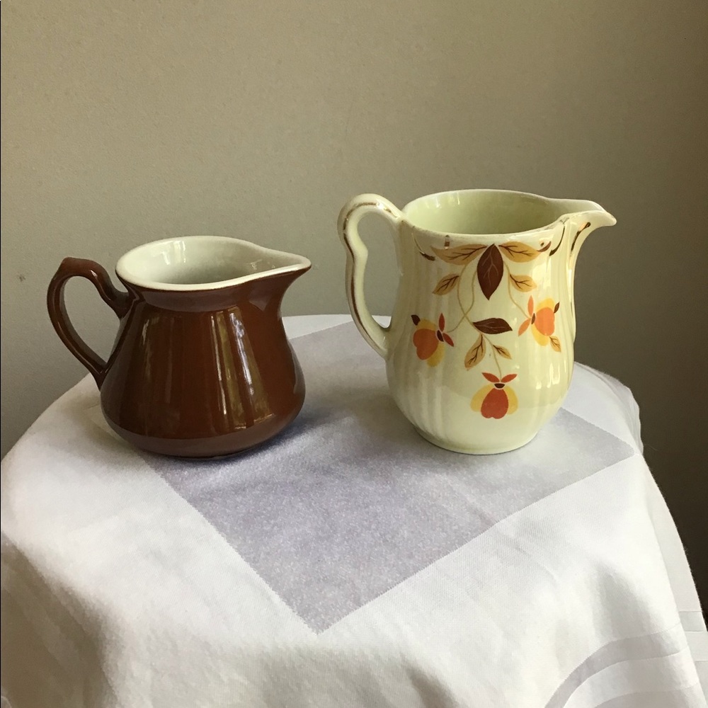 Vintage HALL Coffee Creamers Bundle Set of 2 USA